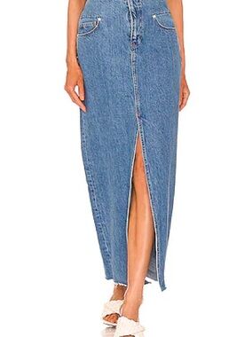 Frame Cut Off Waist Maxi Skirt